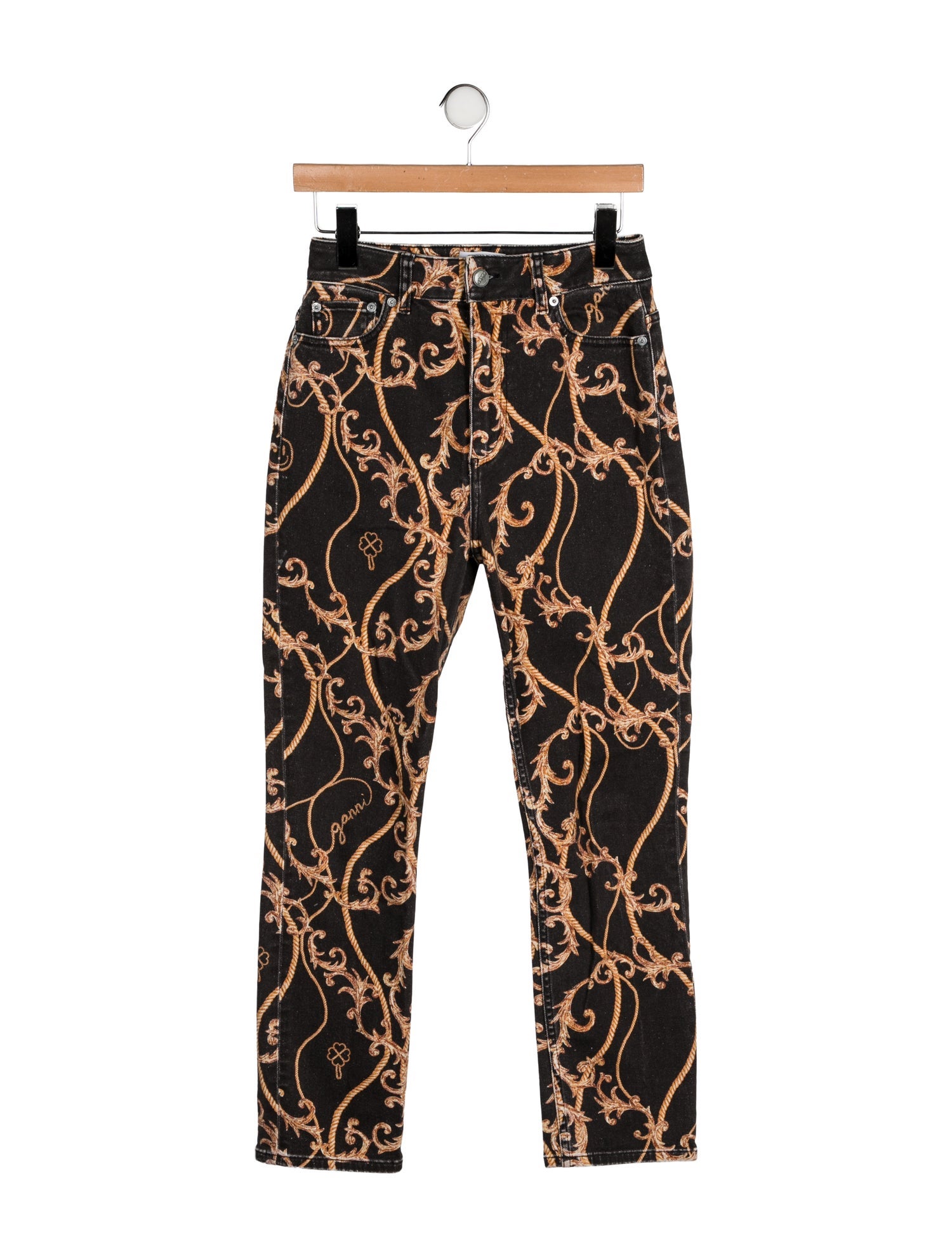 Ganni High-Rise Straight Leg Jeans